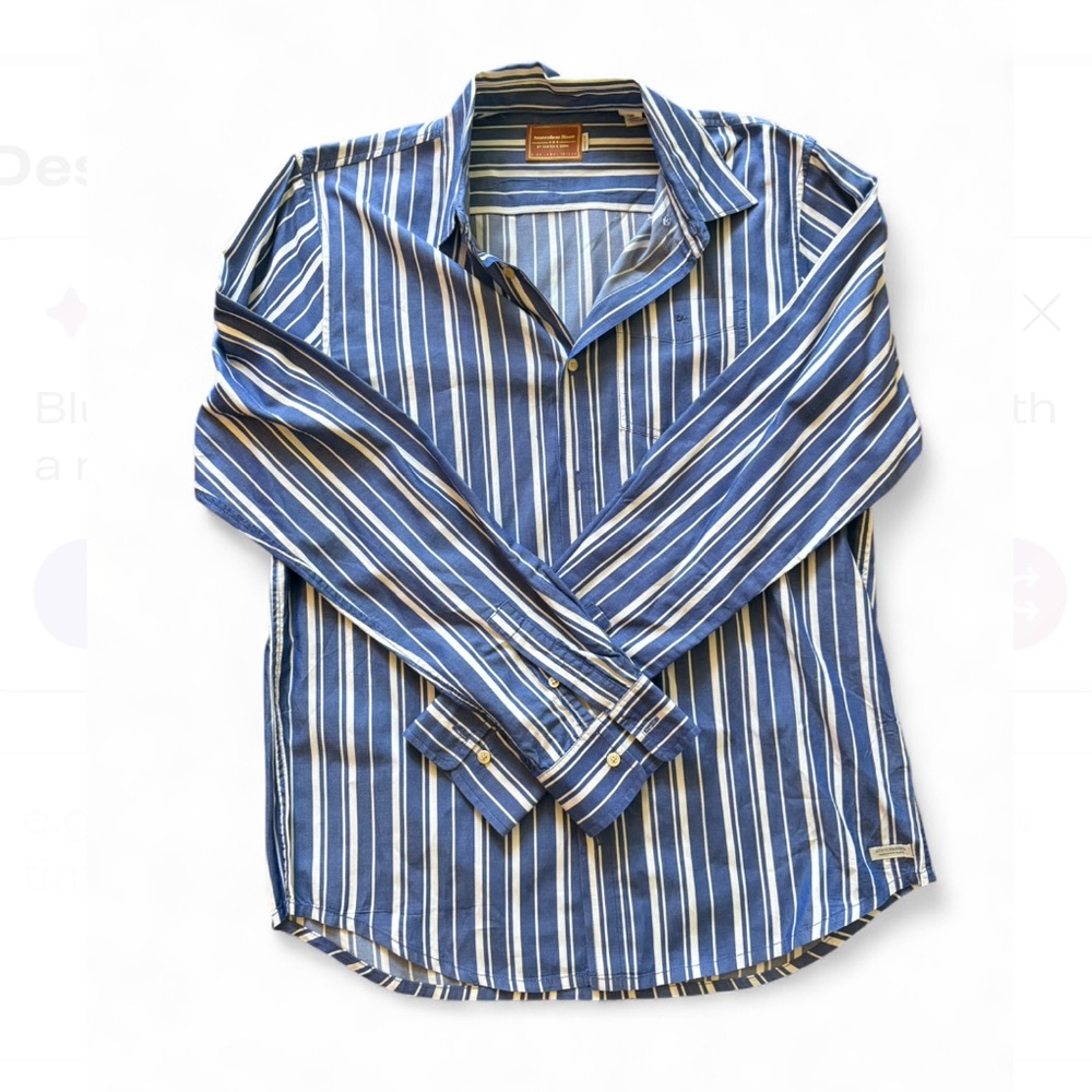 Scotch & Soda Amsterdams Blauw Blue and White Striped Shirt